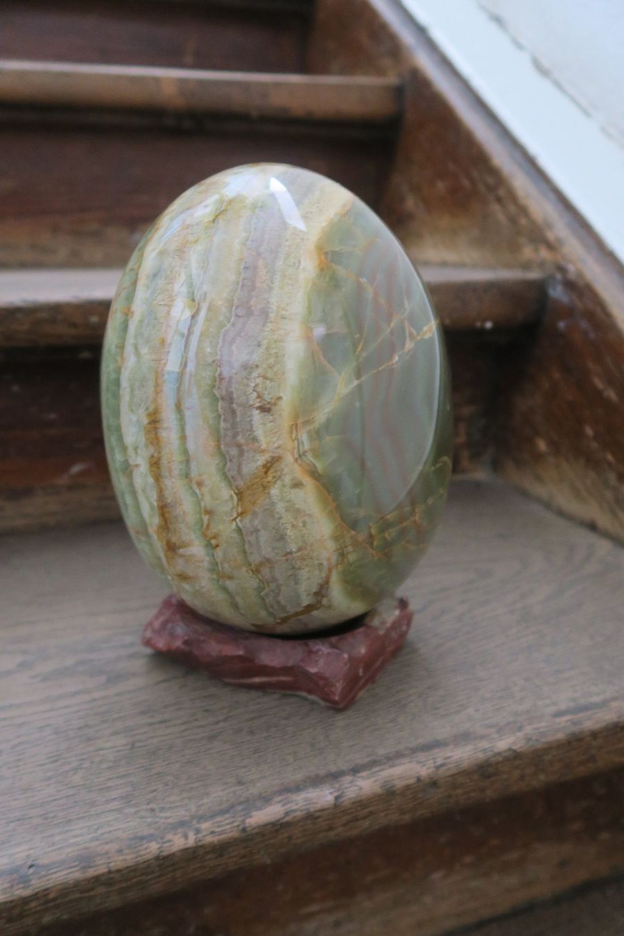 Minerali & Pietre curative: 20 cm grosses Onyx Marmor Ei  mit Standschale – Usato da Wädenswil venduto da Turusukko 7