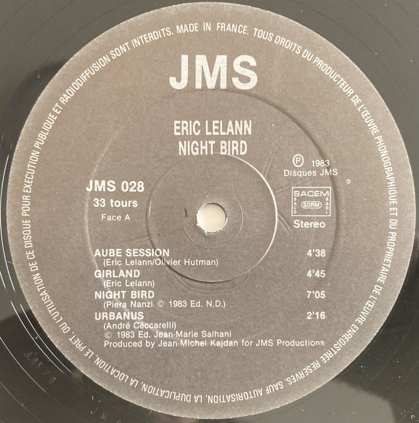 Schallplatten: ERIC LELANN - NIGHT BIRD – Gebraucht aus Poliez-Pittet von Newtown-Records 2