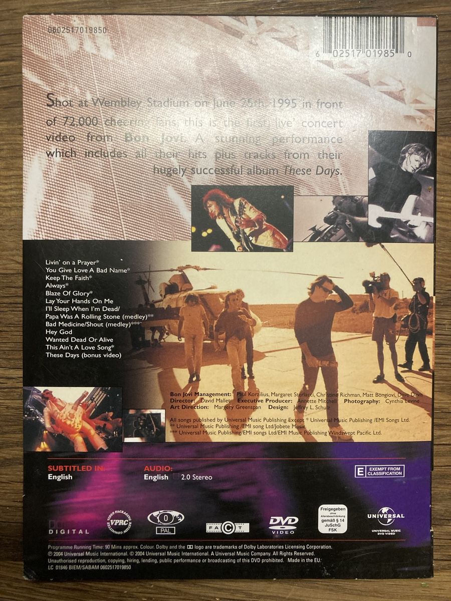 Alle DVDs: Bon Jovi Konzert Wembley – Gebraucht aus Mühleberg von lirgg01 1