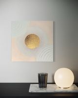 Bild abstrakt Kreis Gold Acryl Textured