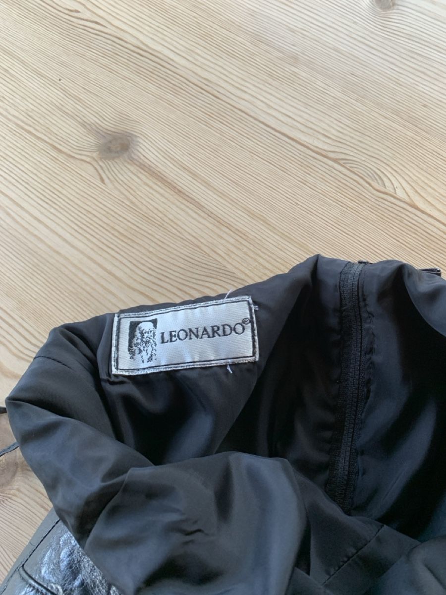 Gonne: LEONARDO schwarzer Lederrock, Gr. 40 Vintage – Usato da Malix venduto da Bigbonsay 3