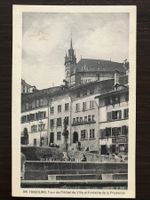 FRIBOURG Tour de l'Hotel de Ville et fontaine de la Prudence