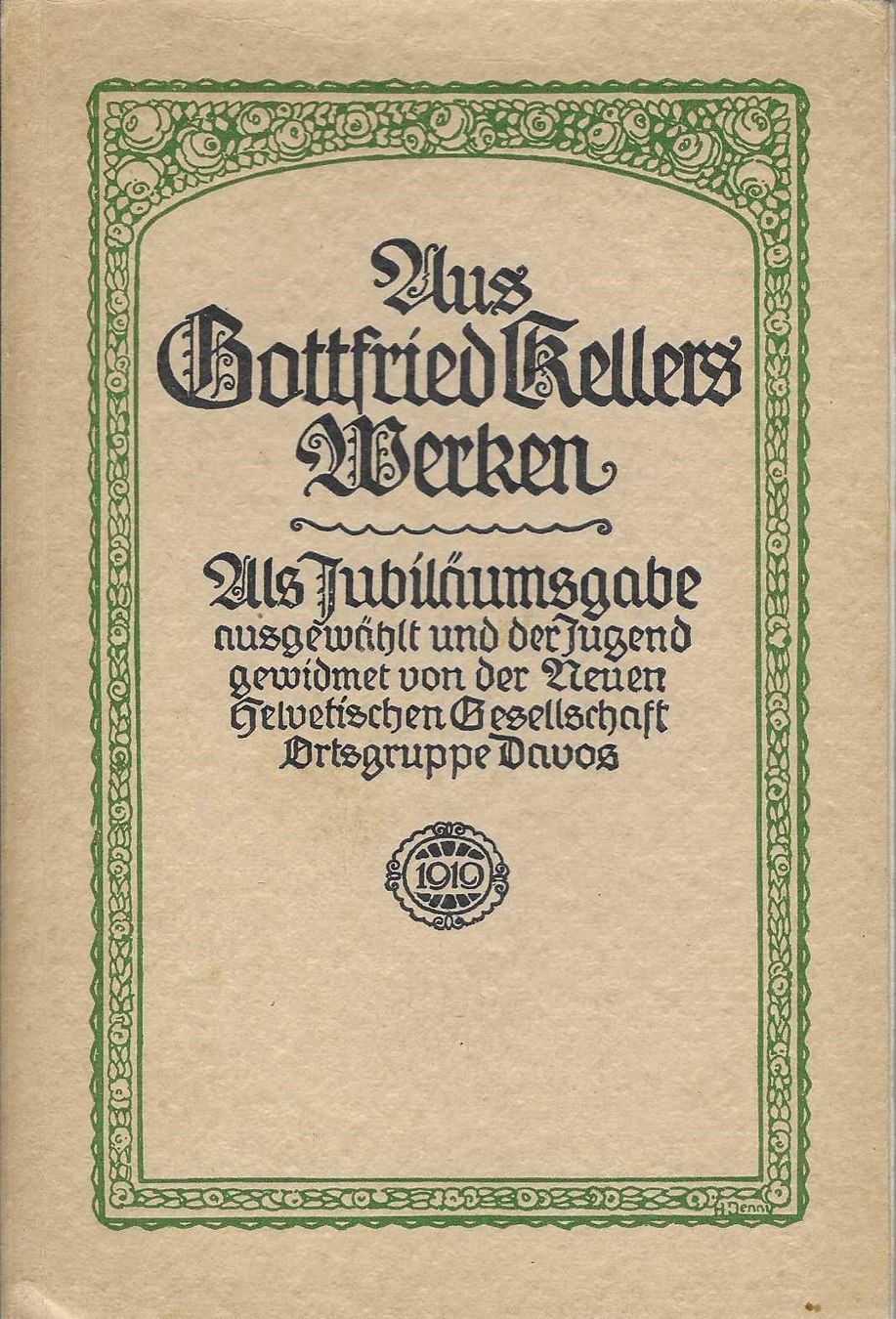 Libri: Aus Gottfried Keller Werken, 1919 – Usato da Flims - Dorf venduto da Stagediver