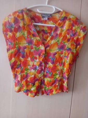 Bunte Bluse Gr.40 aus Seide
