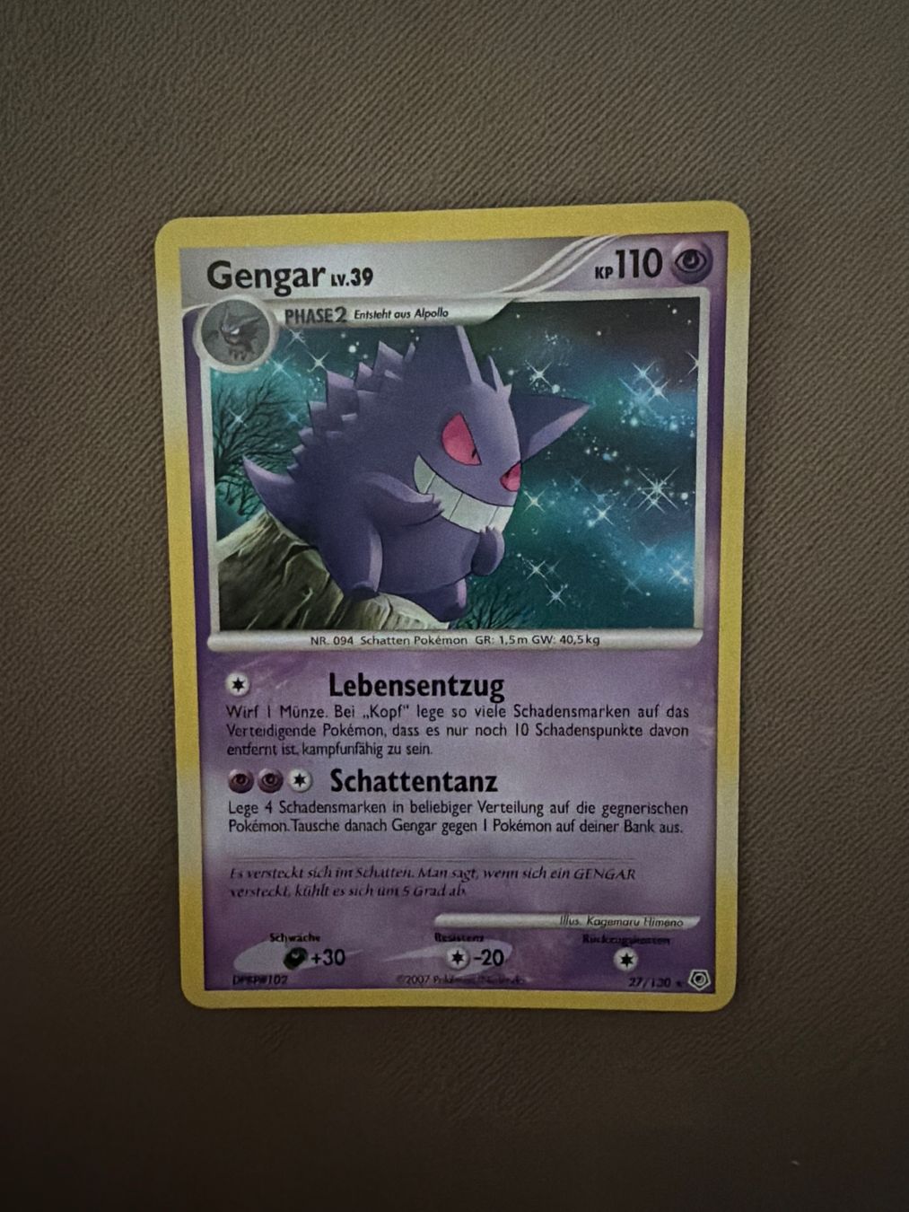 Pokémon Sammelbilder & Trading cards: Pokemon Gengar 27 / 130 – Gebraucht aus untersiggenthal von stephanymar