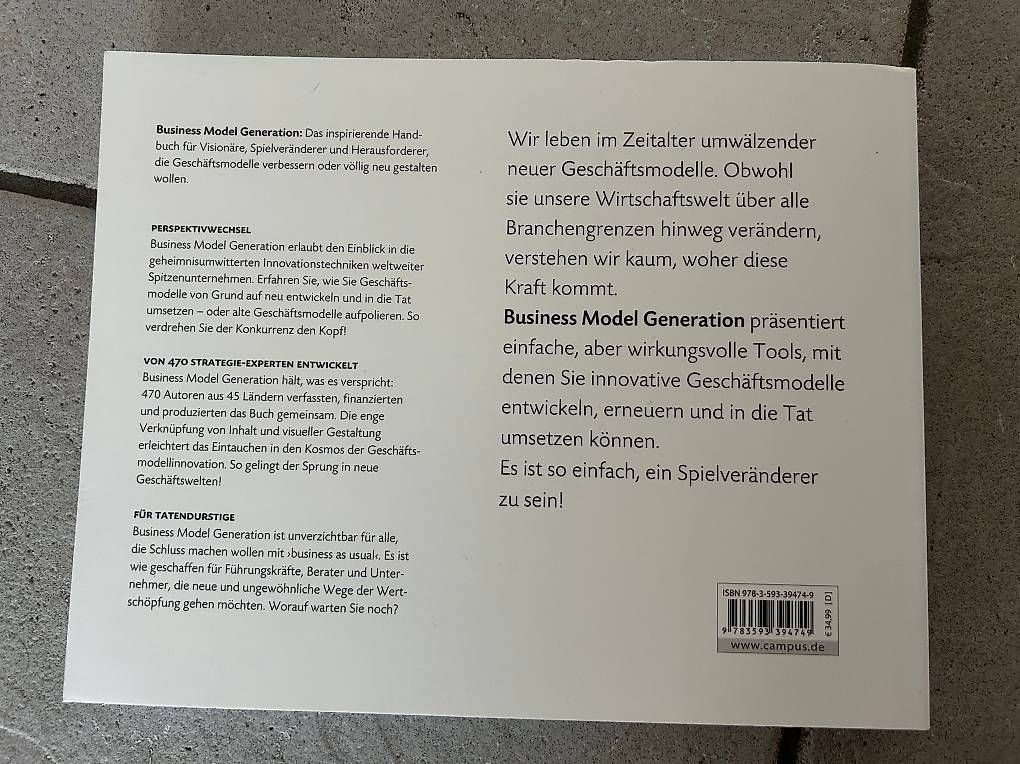 Libri: Business Model Generation – Nuovo (secondo la descrizione) da Rüti ZH venduto da Deli125 1