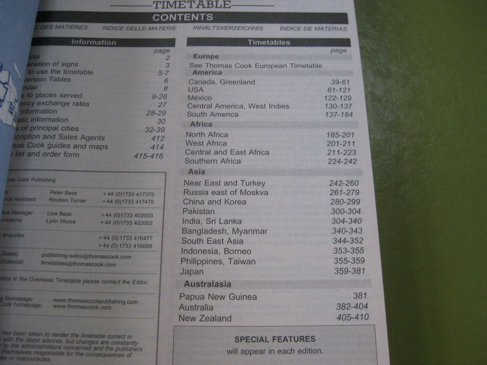 Libri: Overseas Timetable July-August 2004 – Usato da Malters venduto da Marosko 1