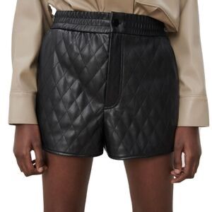 Zara Pantaloni: Zara hochgeschnittene gesteppte Kunstledershorts – Usato da Zürich venduto da fabienne1234