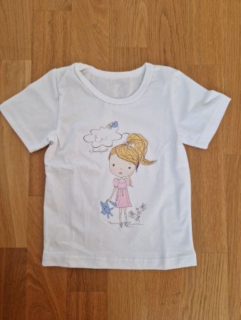 Neu süsses Mädchen T-Shirt, Gr. 92, weiss