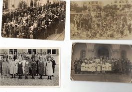 Mädchen Kommunion Schulklassen Umzug Trachten Nostalgie