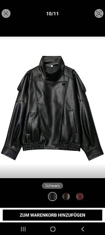 Giacche: Schöne schwarze Kunstlederjacke Oversize – Usato da Bern venduto da DiLara2000 1