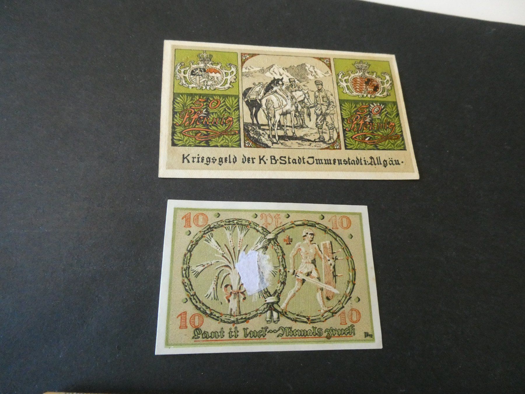 Banconote: Dt. Reich, Immenstadt  - Notgeld – Usato da Hinterforst venduto da Rohusri 1