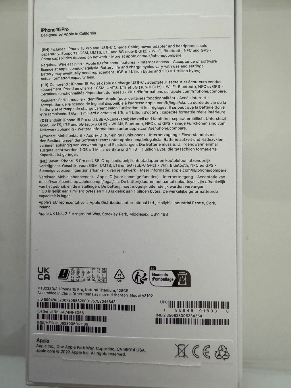 Apple Telefoni cellulari / Smartphones: iPhone 15 pro Titanium 128 GB – Usato da Gudo venduto da Camperio 4