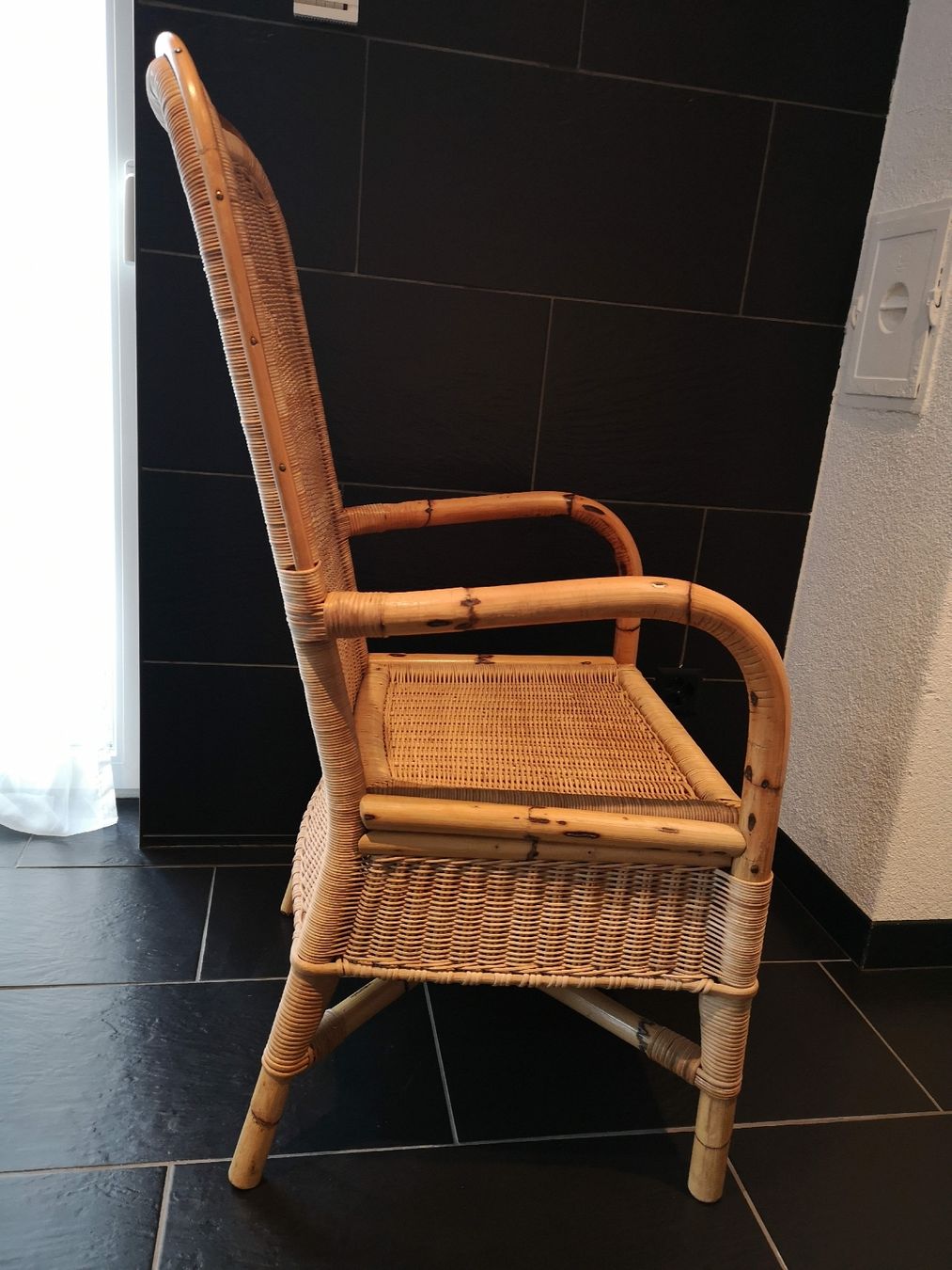 Stühle: Nachtstuhl Rattan Vintage – Gebraucht aus Berneck von Schlings 1