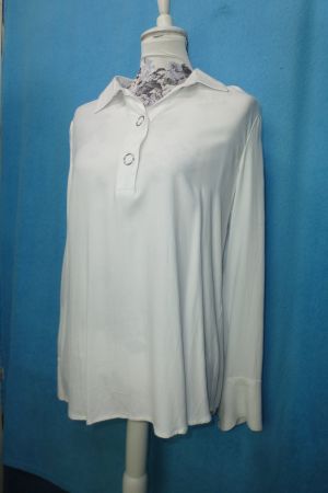 COMMA BLUSE GR 38 WEISS LANGARM FLIESEND FALLEND NEU VISCOSE