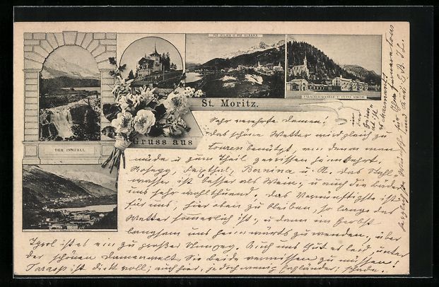 Cartoline postali: Vorläufer-AK St. Moritz, 1893, Paracels – Usato da Berlin venduto da bartko-reher
