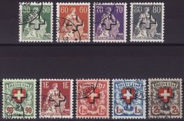 Verwaltungsmarken Satz SBK-Nr. 37-45 (Helvetia, Wappen 1938)