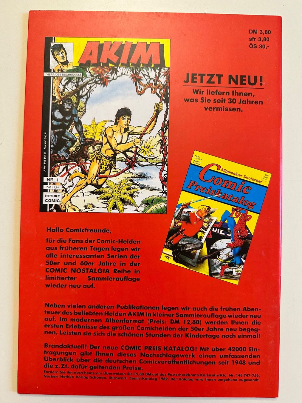 Fumetti: AKIM HERR DES DSCHUNGELS BAND 1 - HETHKE COMIC – Usato da Münsingen venduto da Ganjam 2