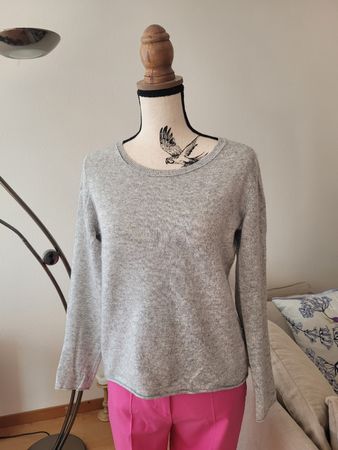 FTC Kaschmirpullover Damen Gr. XS - S, grau meliert