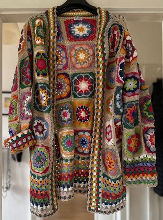 VESTE GRANNY STYLE HANDMADE! M PIÈCE UNIQUE!