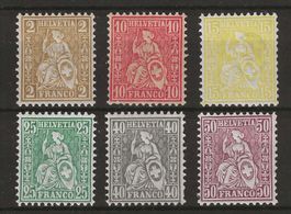 1867 : Div, Ausgaben Sitz. Helvetia, postfrisch** KP 220.--
