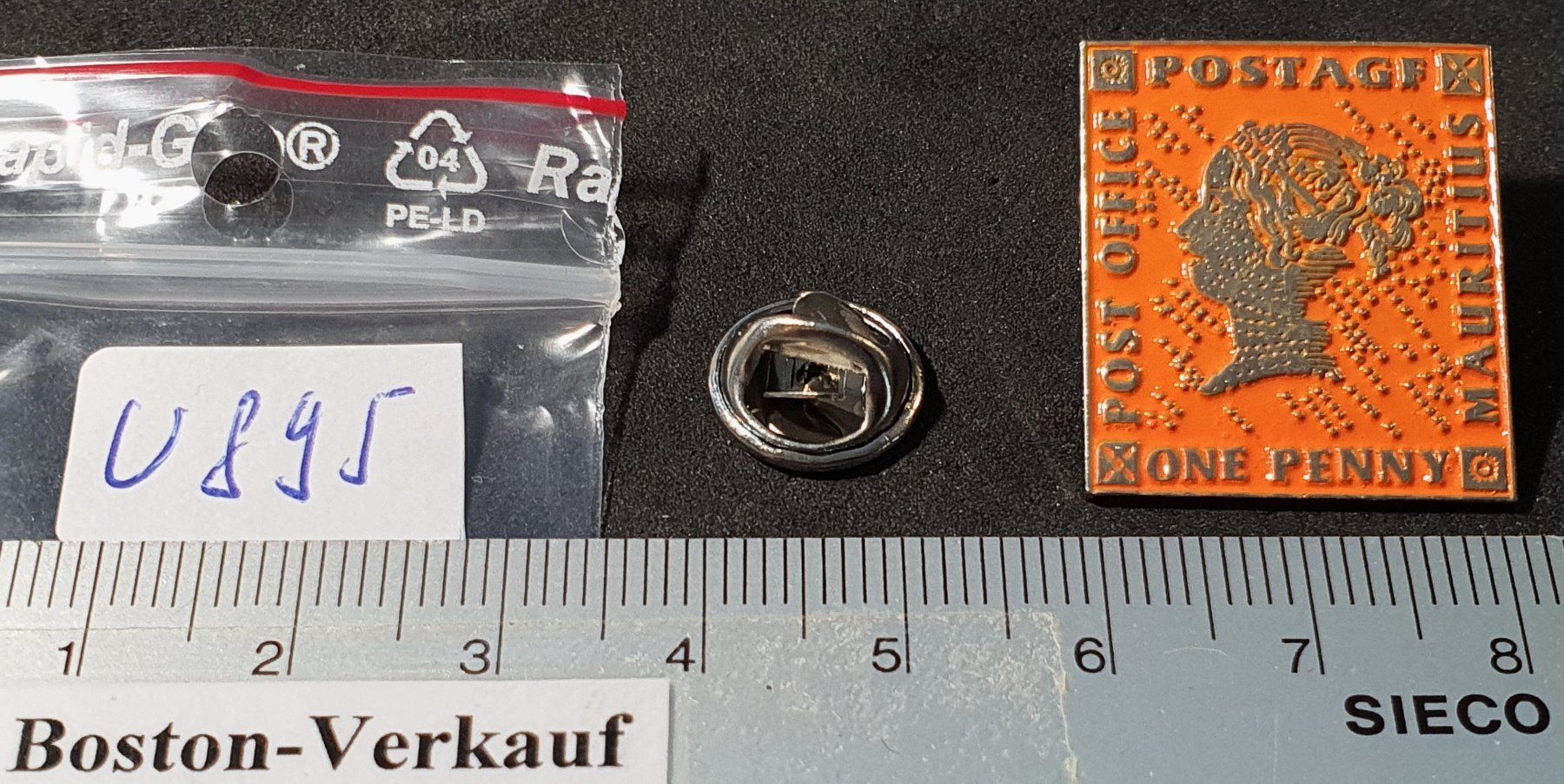 Tutti i francobolli: U895 - Pin Briefmarke One Penny Post Office Postage – Usato da Reinach BL venduto da Boston-Verkauf 1