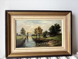 Haus am Fluss, magische Schönheit der Natur