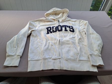 Roots Kapuzenjacke mit Reissverschluss weiss Grösse L