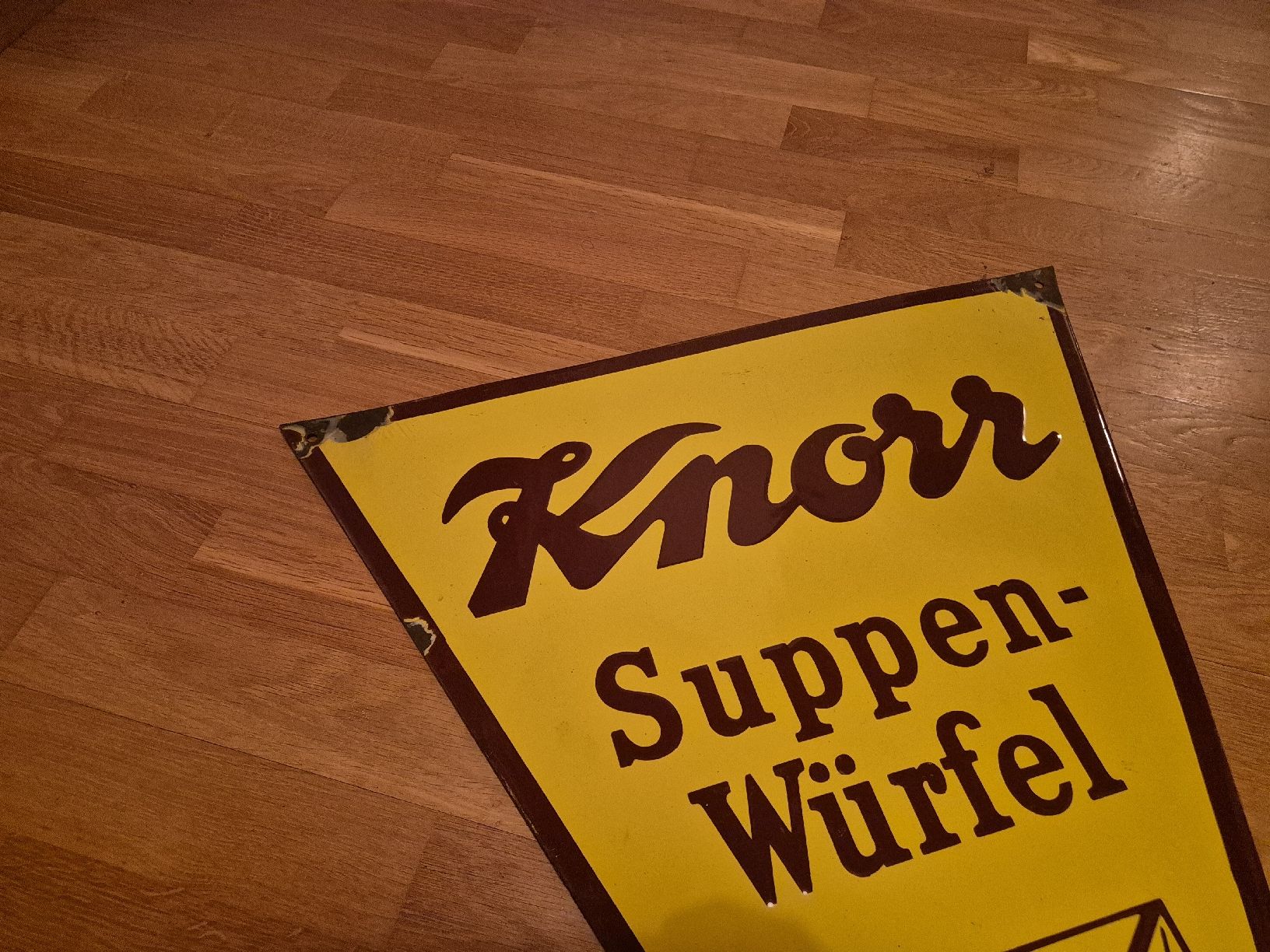 Knorr Insegne: Emailschild Knorr Suppen - Würfel – Usato da Hitzkirch venduto da VintageForst 2