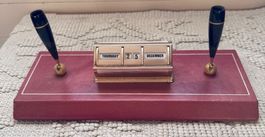 Tischkalender ewig Messing Wiljon England Leder 1950