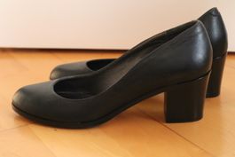 Pumps, Navyboot, Leder, schwarz, NEU