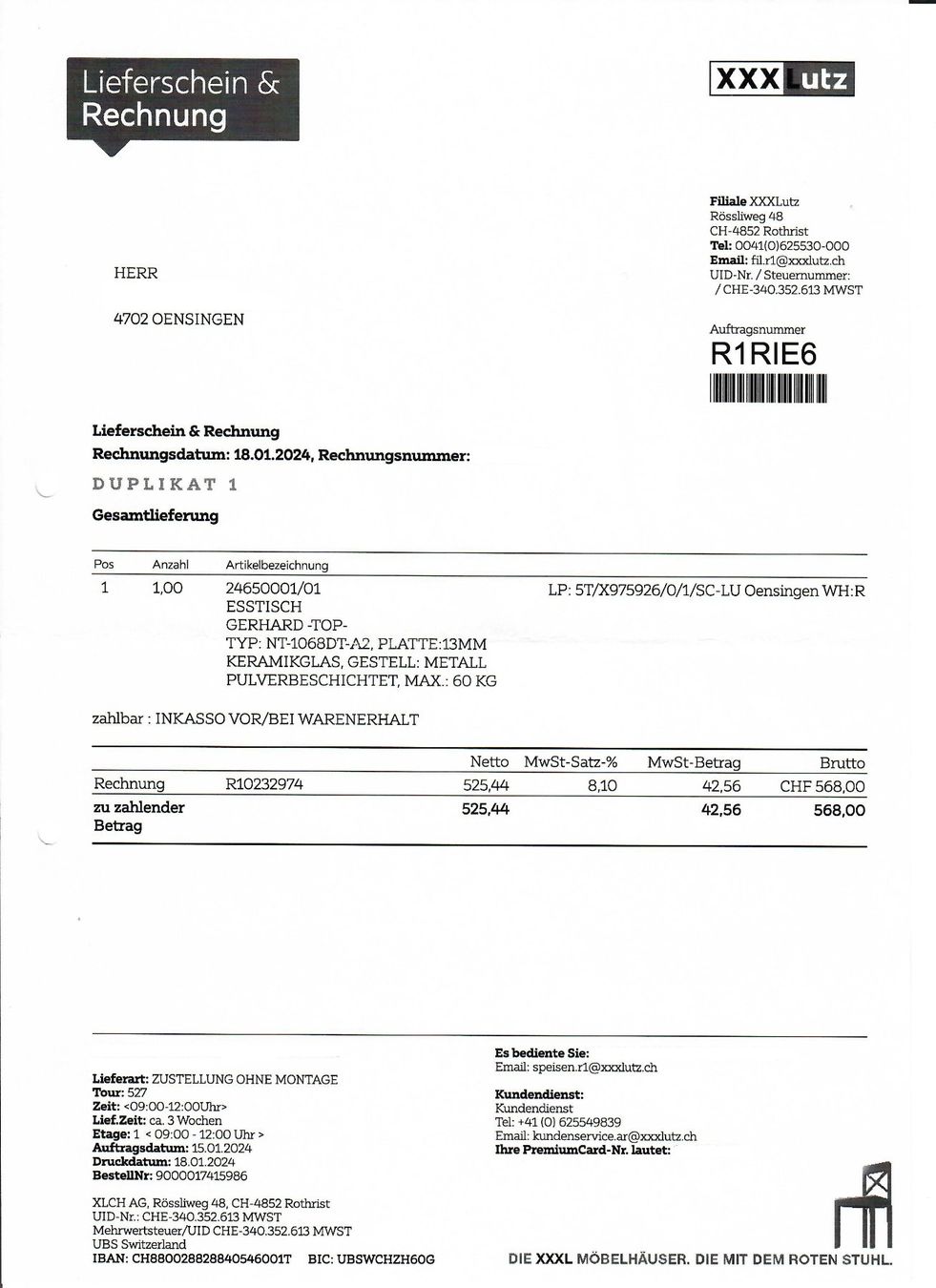 Tavoli: Esstisch zu verkaufen – Usato da Oensingen venduto da Merlin77 2