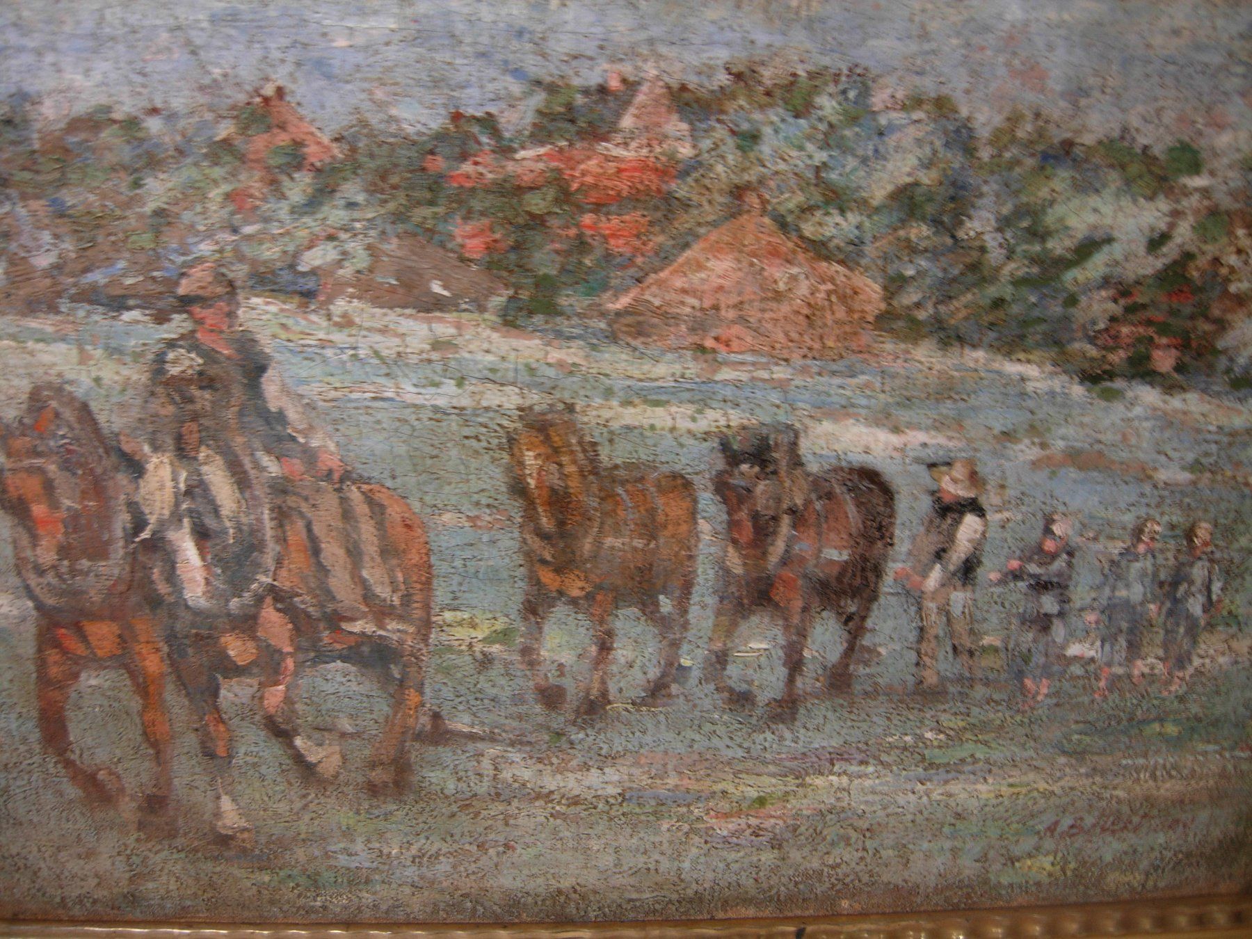 Dipinti: Andrè Ballet(Paris 1885)Pferdeführwerk – Usato da Luzern venduto da Lucernauno 1