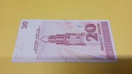 Mazedonien 20 Denari Banknote, Top Zustand, Sammlerstück!