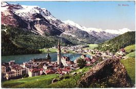 ST.MORITZ .Generalansicht (im Sommer) ca. 1915 (GR)
