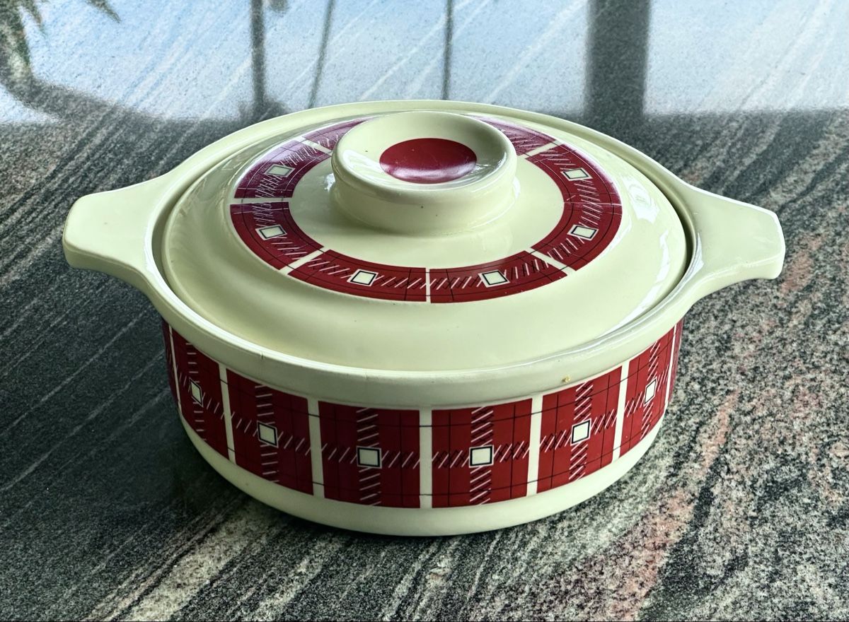 Töpfe: Retro Keramiktopf mit Deckel, Made in Germany – Neu (gemäss Beschreibung) aus Ebnat-Kappel von BoutiqueBijoux