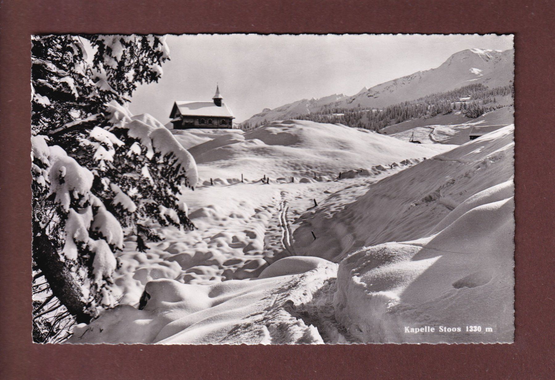 Cartoline postali: Kapelle STOOS - 1953 – Usato da Pully venduto da nicecards