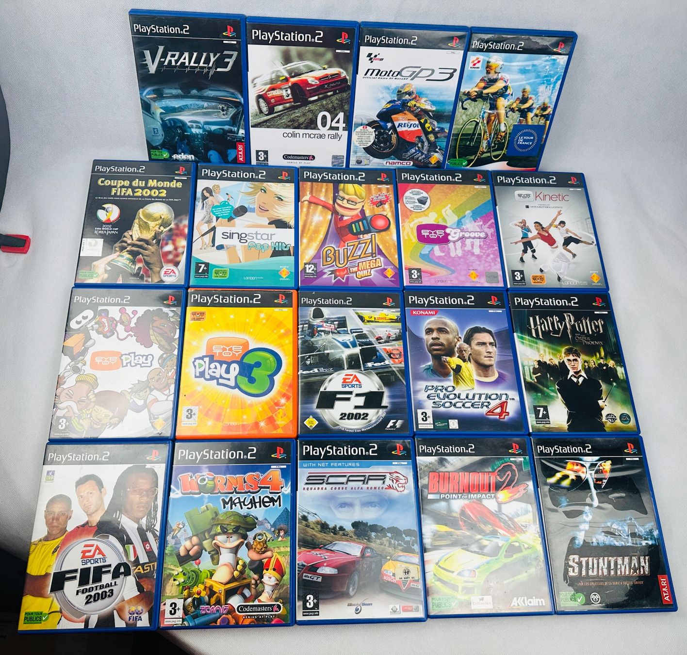 Sony Konsolen: PS2 Konsole FAT Kabel + Controller + Memory Card + 19 Spiele – Gebraucht aus Kappel SO von MyFunBox 5