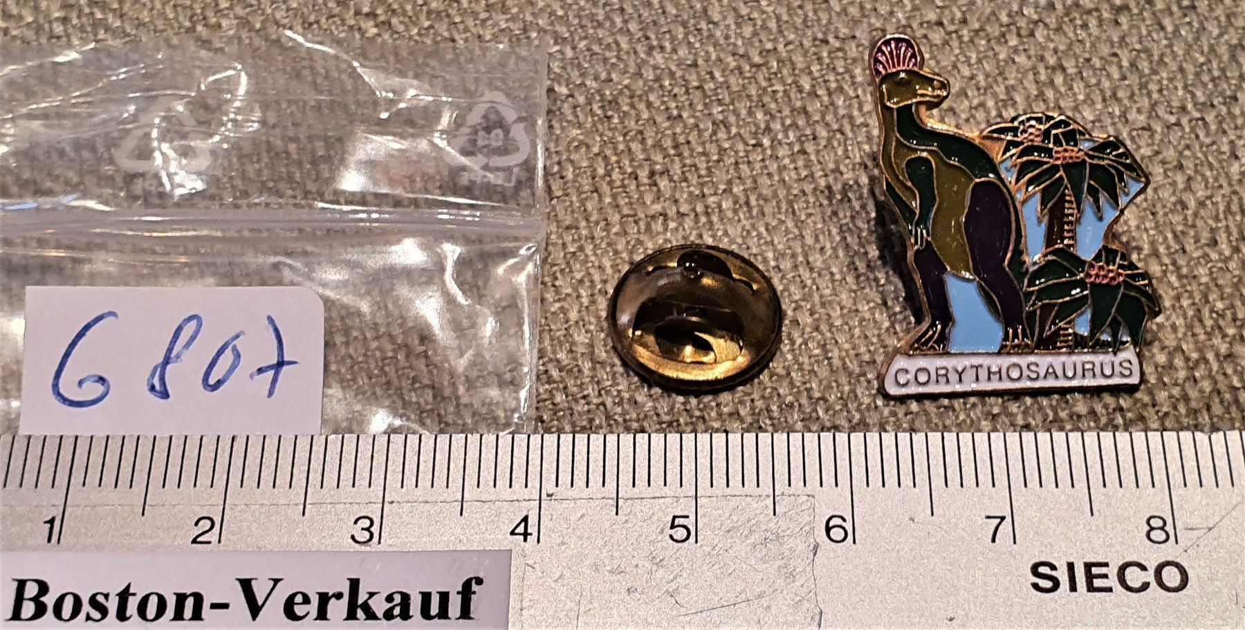 Broschen & Nadeln: G807 - Pin Dinosaurier – Gebraucht aus Reinach BL von Boston-Verkauf 1