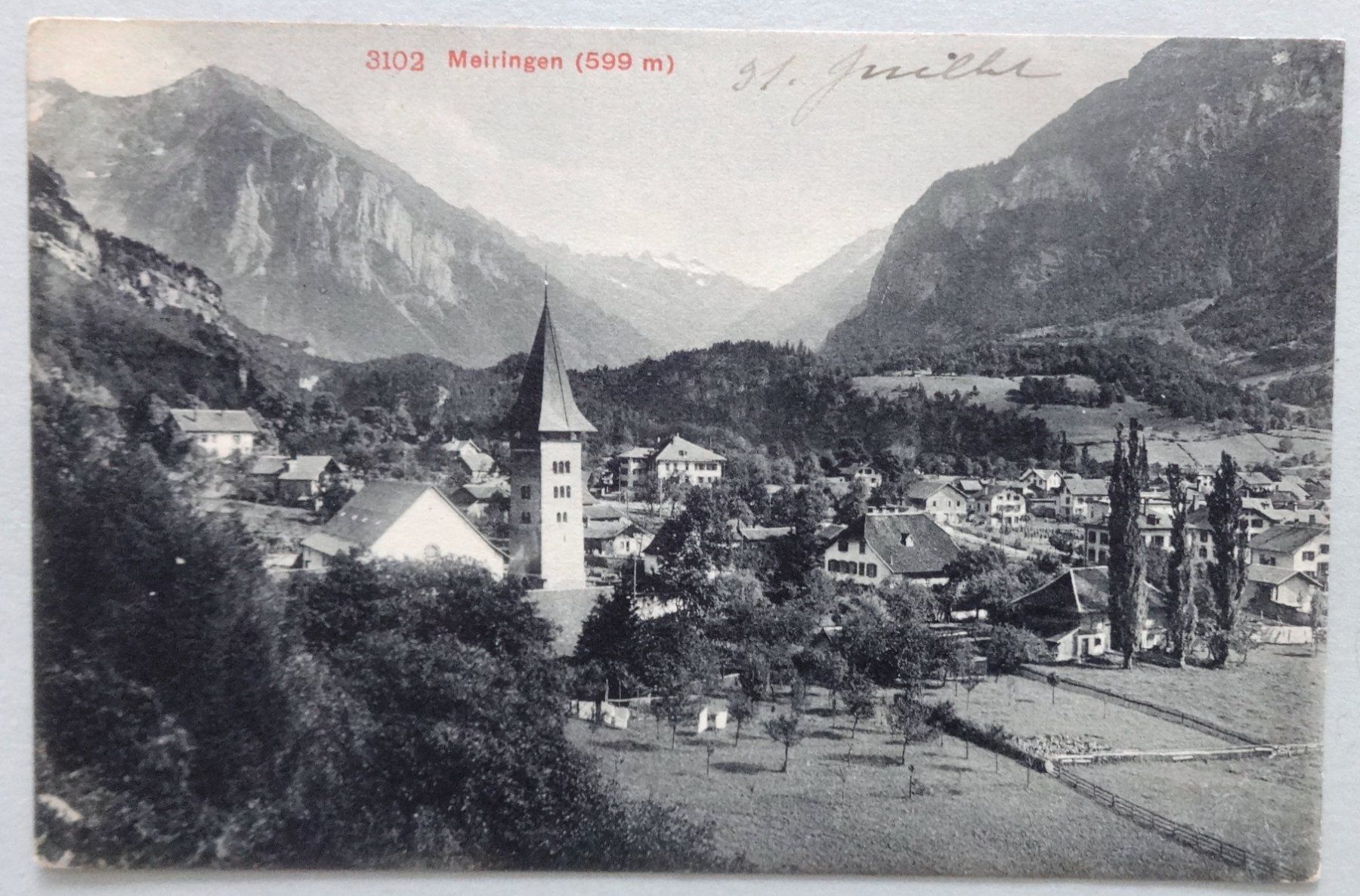 Ansichtskarten: Meiringen (599 m) – Gebraucht aus Fétigny von Billy2miny
