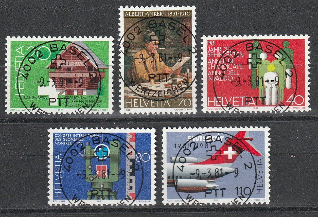 Alle Briefmarken: 1981 Sonderpostmarken I  ET - Vollstempel BASEL 2 – Neu und originalverpackt aus Homburg von masina01