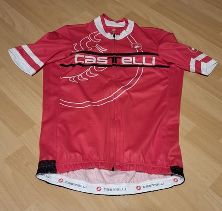Radtrikot Castelli rot weiss kurzarm guter Zustand
