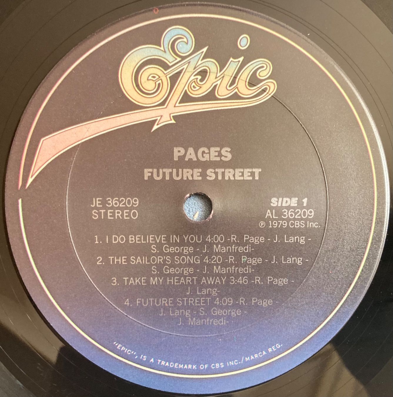 Dischi in vinile: PAGES - FUTURE STREET – Usato da Poliez-Pittet venduto da Newtown-Records 3
