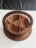 Wood Trays Dried Fruit Decorative Folding Plate Handcrafted