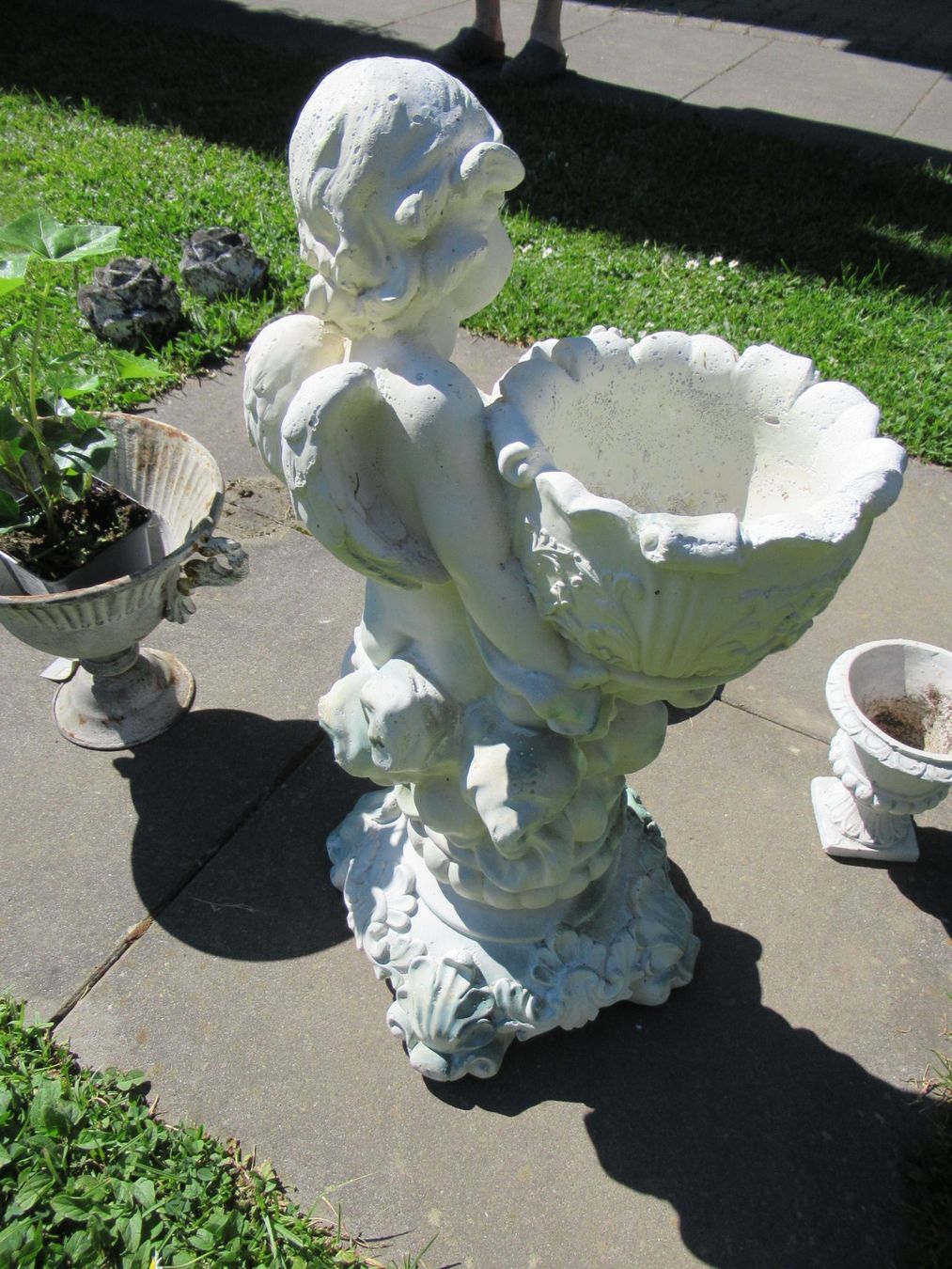 Vasi per fiori: Engel Blumentopf Cherub mit Pfeil und Bogen und 2 Töpfe – Usato da Trimbach venduto da donlyn 5