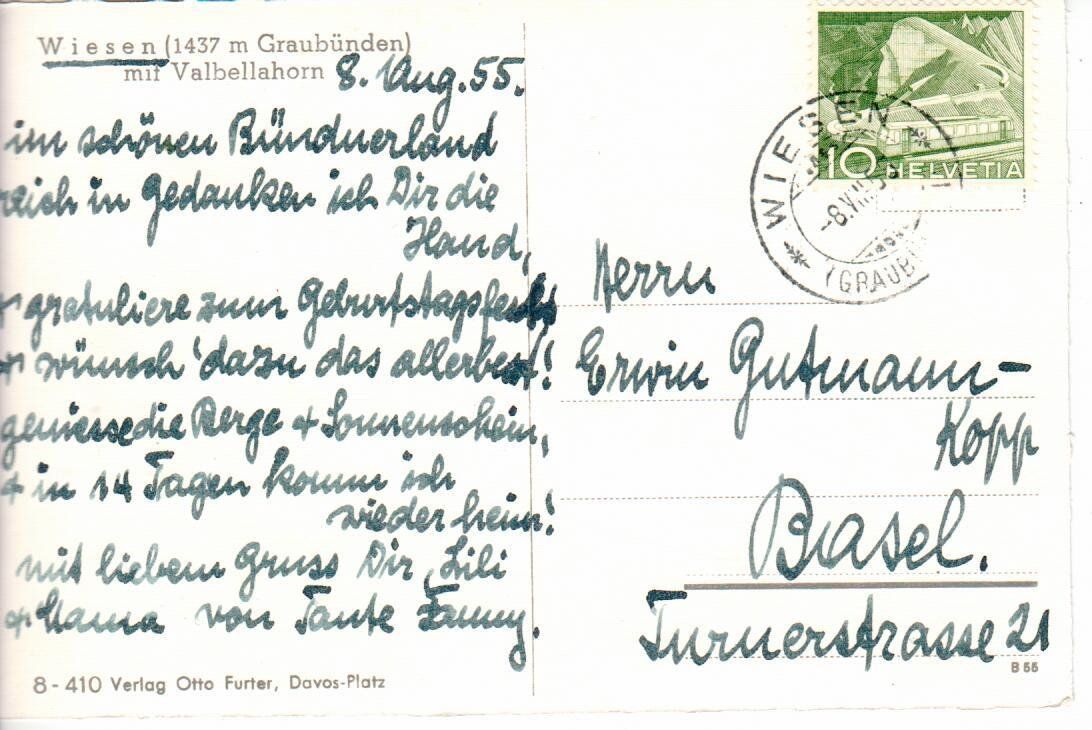Cartoline postali: Wiesen GR – Usato da Wolhusen venduto da Curver9 1