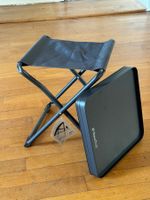 Klapphocker Eurotrail mit Tischplatte schwarz neu