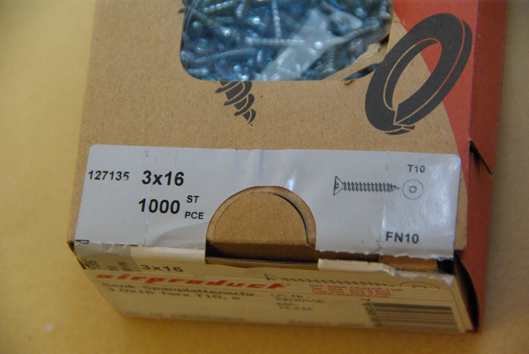 Tutti gli attrezzi: Senkkopfschrauben 3x16, mit Torx – Nuovo (secondo la descrizione) da Herisau venduto da Cevianer1844 3