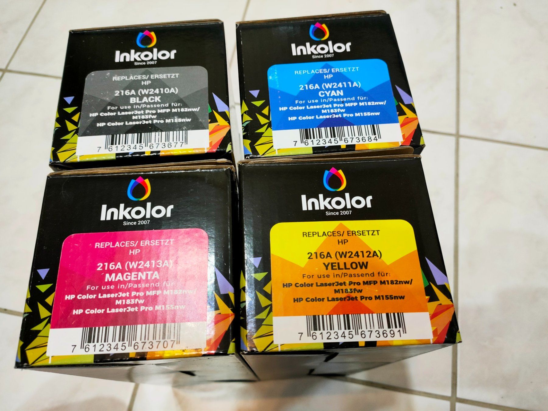Cartucce per stampanti & toner: Toner von Inkolor 216A / 4 Farben – Usato da Bronschhofen venduto da happynews2018 2