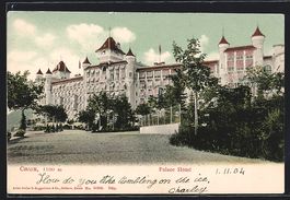 AK Caux, Strassenpartie am Palace Hotel